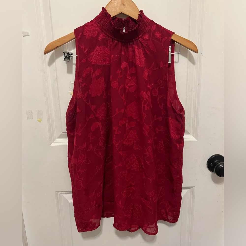 LOFT Sleeveless Blouse Sz Med Preowned